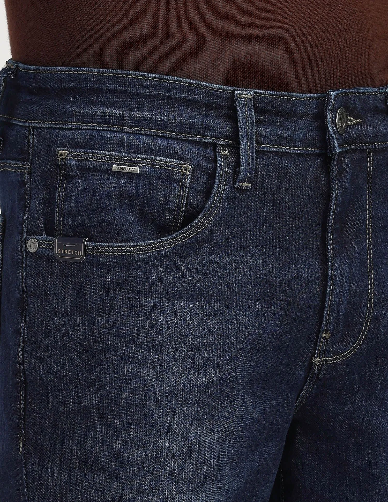 Arrow Sport Mid Rise Jameson Slim Fit Jeans