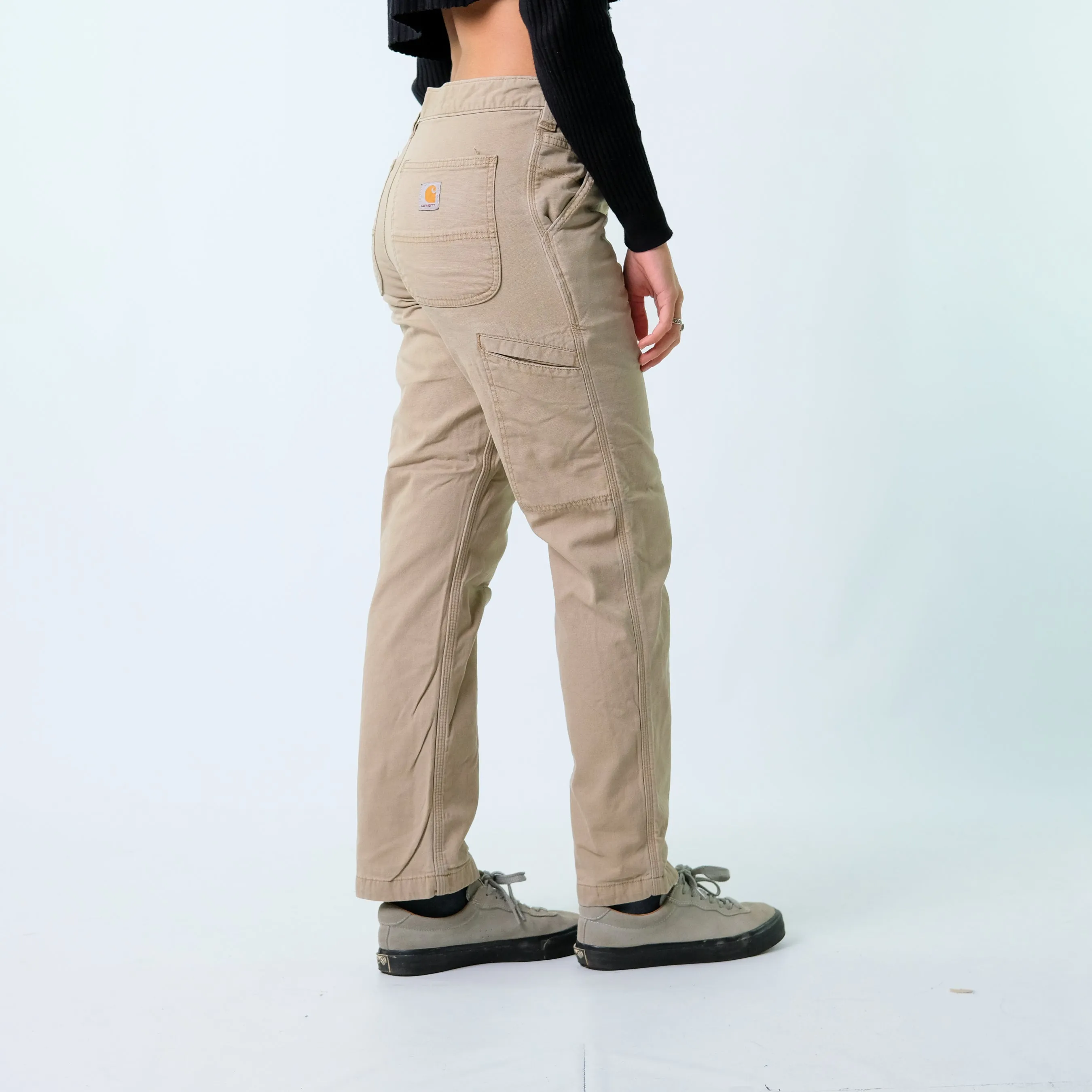 Beige y2ks Carhartt Denim Carpenter Baggy Jeans Pants (31x30)