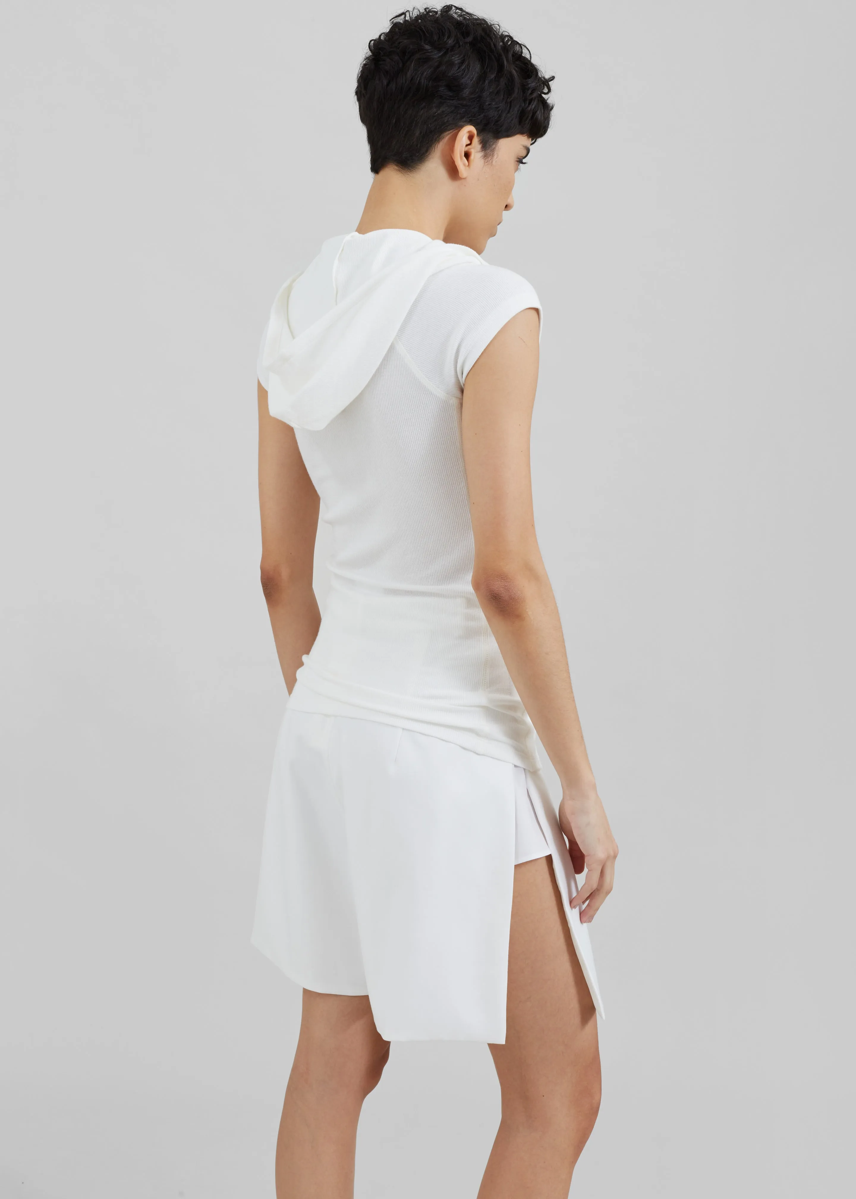 Bevza Shorts With Slits - Ivory
