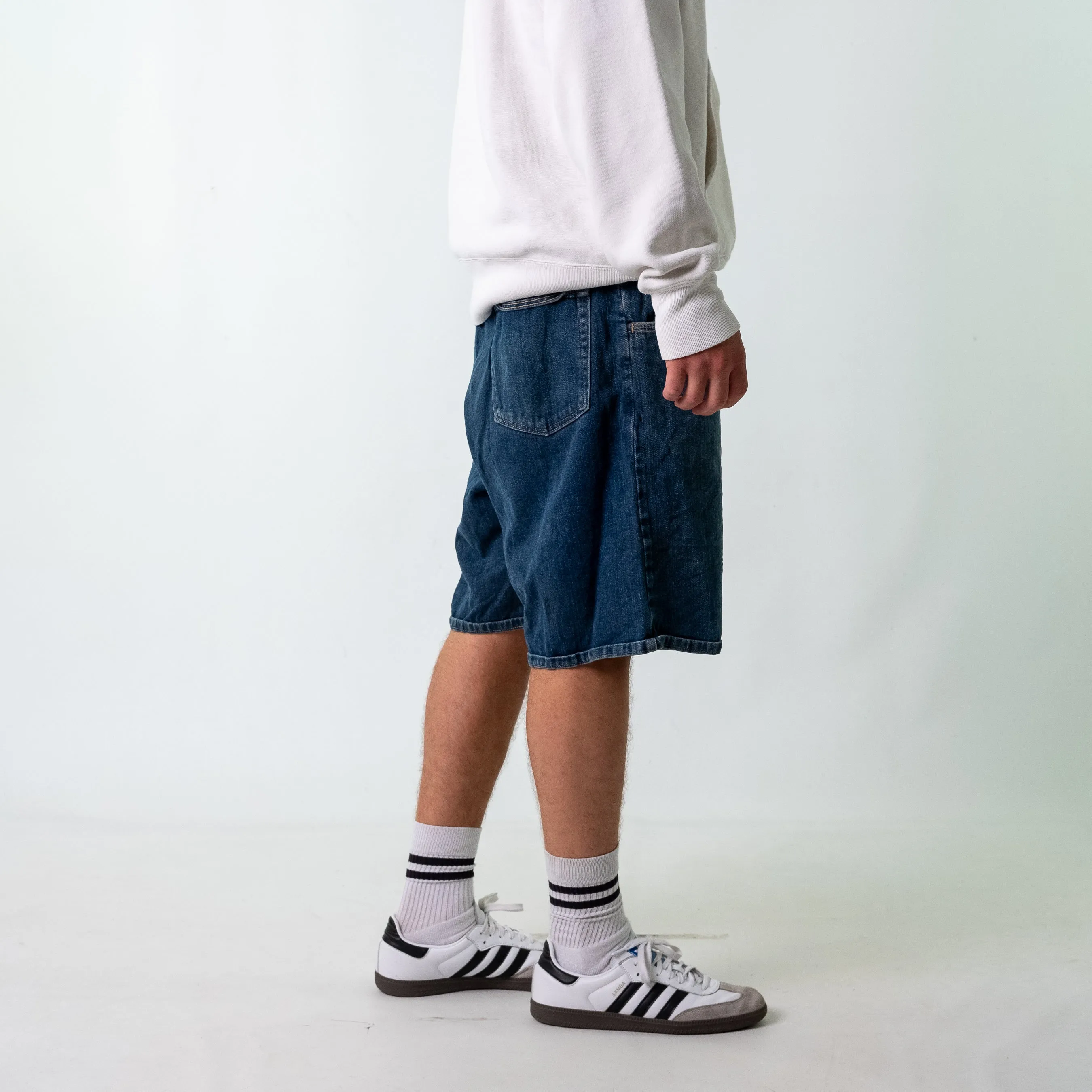 Blue 90s Wrangler Denim Jorts Shorts (38)