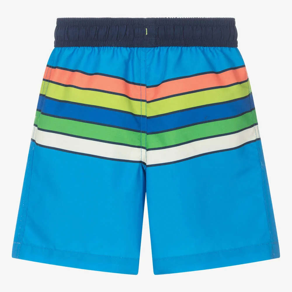 Boys Blue Striped Swim Shorts (UPF50+)