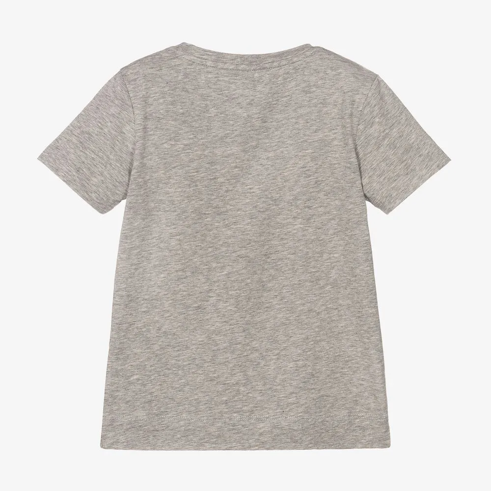 Boys Grey Cotton T-Shirt