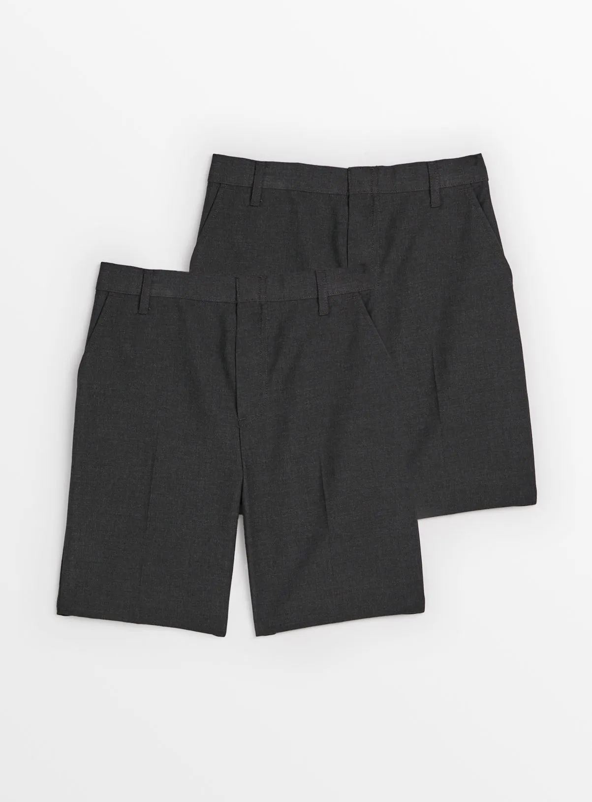 Buy Grey Dress With Ease Classic School Shorts 2 Pack 6 years | School shorts | Tu