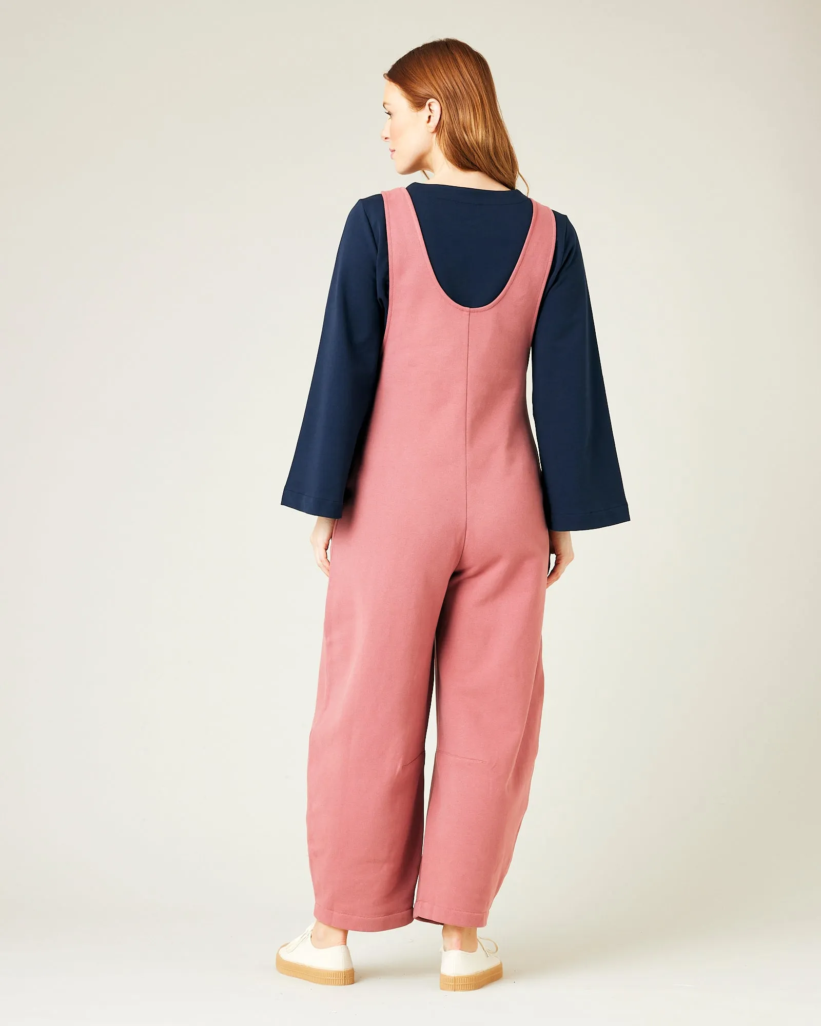 Clover Organic Cotton Jersey Jumpsuit - Dusty Pink