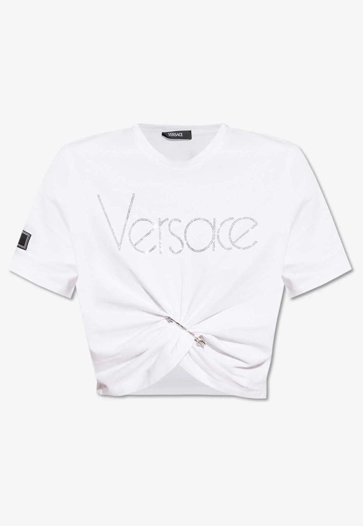 Crystal-Embellished Cropped T-shirt