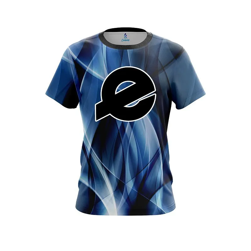 Ebonite Wavy Blue Swirl   CoolWick Bowling Jersey