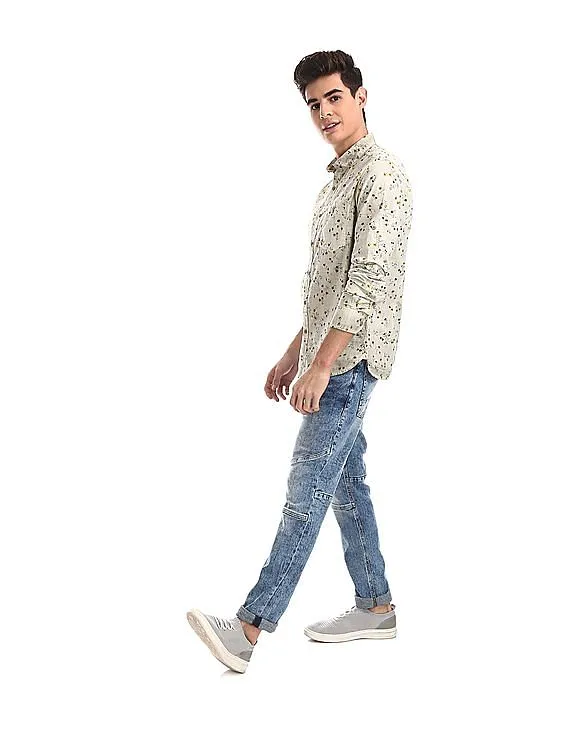 Ed Hardy Blue Dagger Slim Fit Stone Wash Jeans