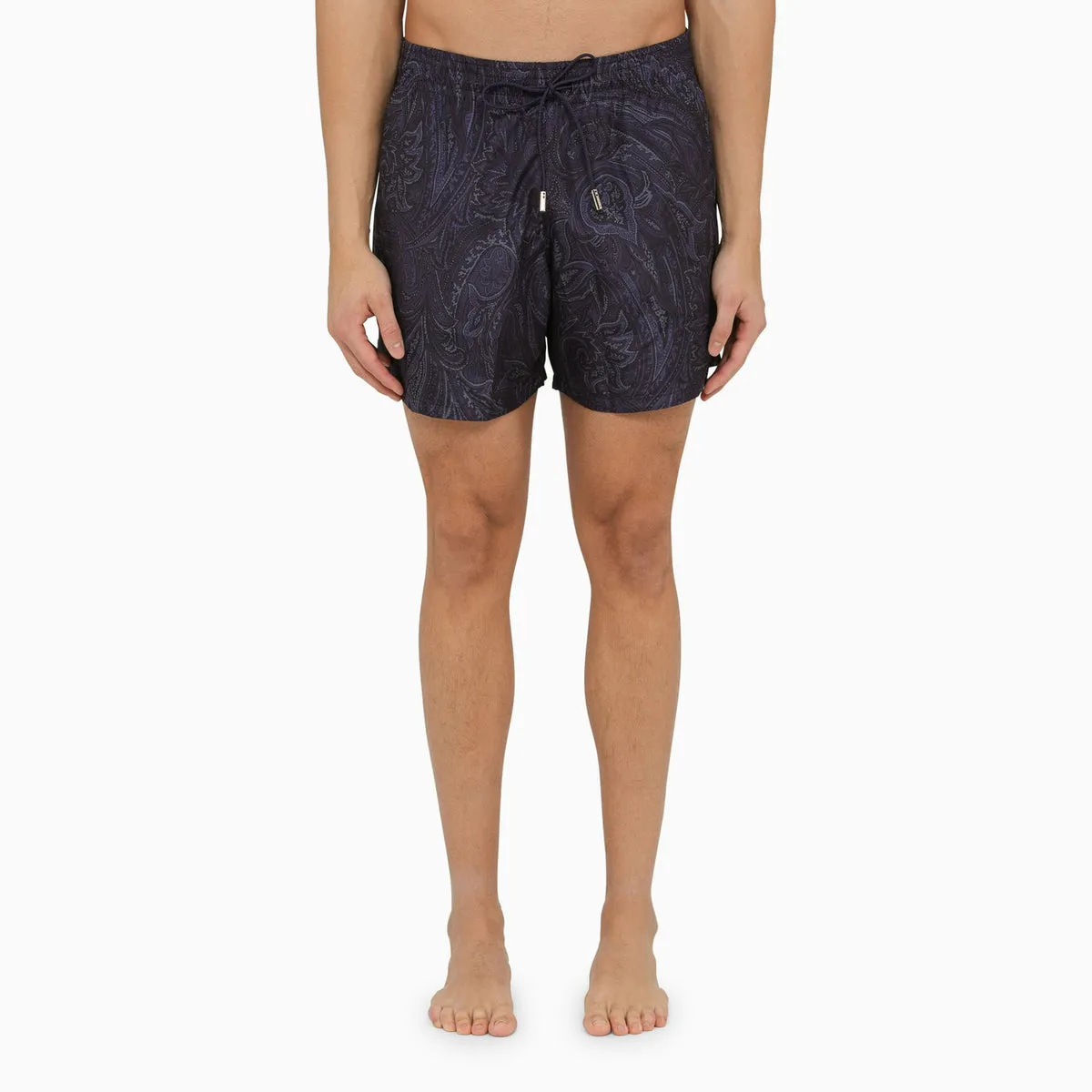 ETRO    Etro Black Paisley Print Swim Shorts