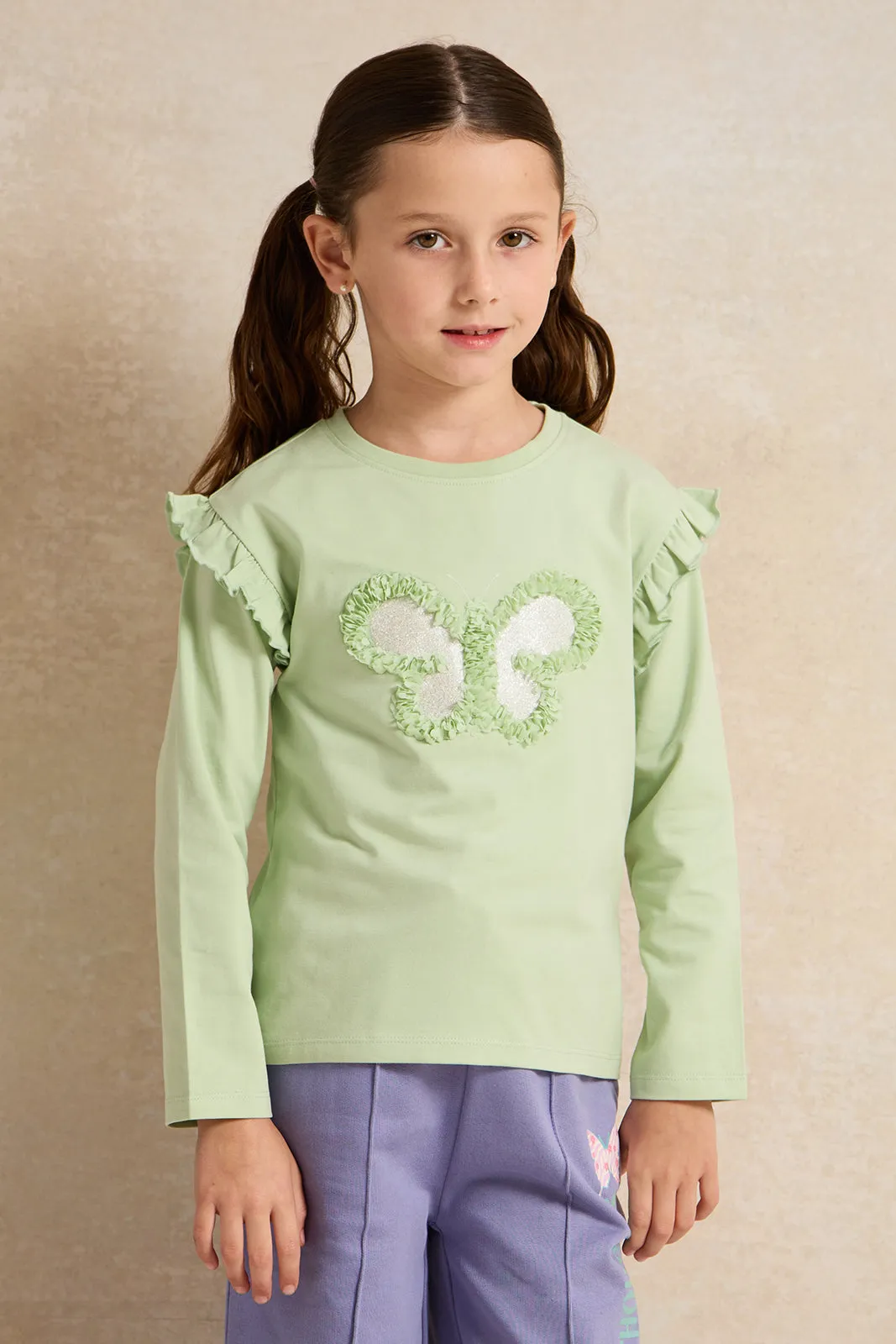 Girls Mint Embroidered T-Shirt