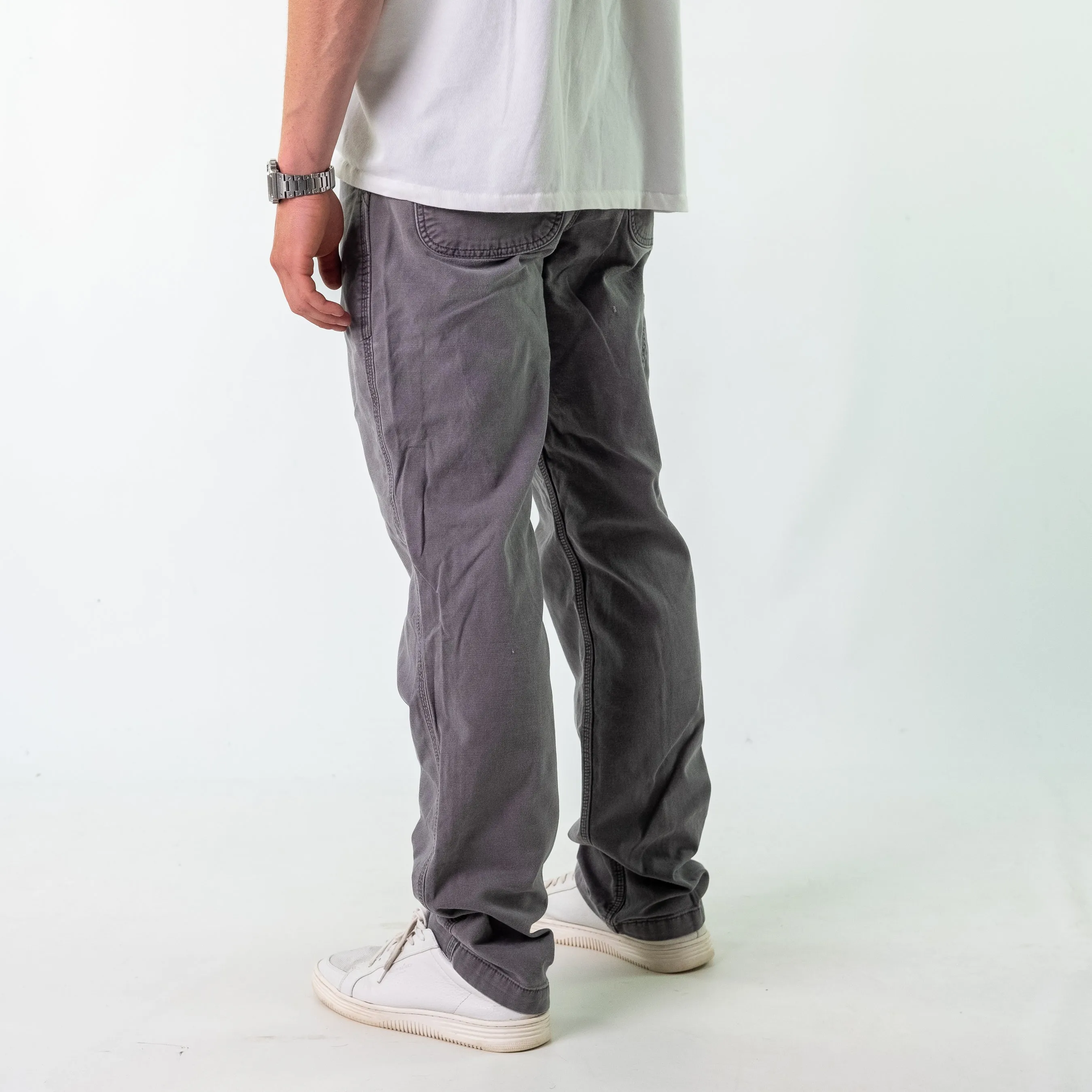 Grey y2ks Carhartt Canvas Carpenter Jeans Baggy Pants (34x34)