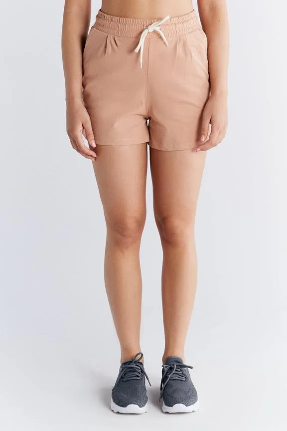 Leela Cotton Pyjama Shorts Café Crema