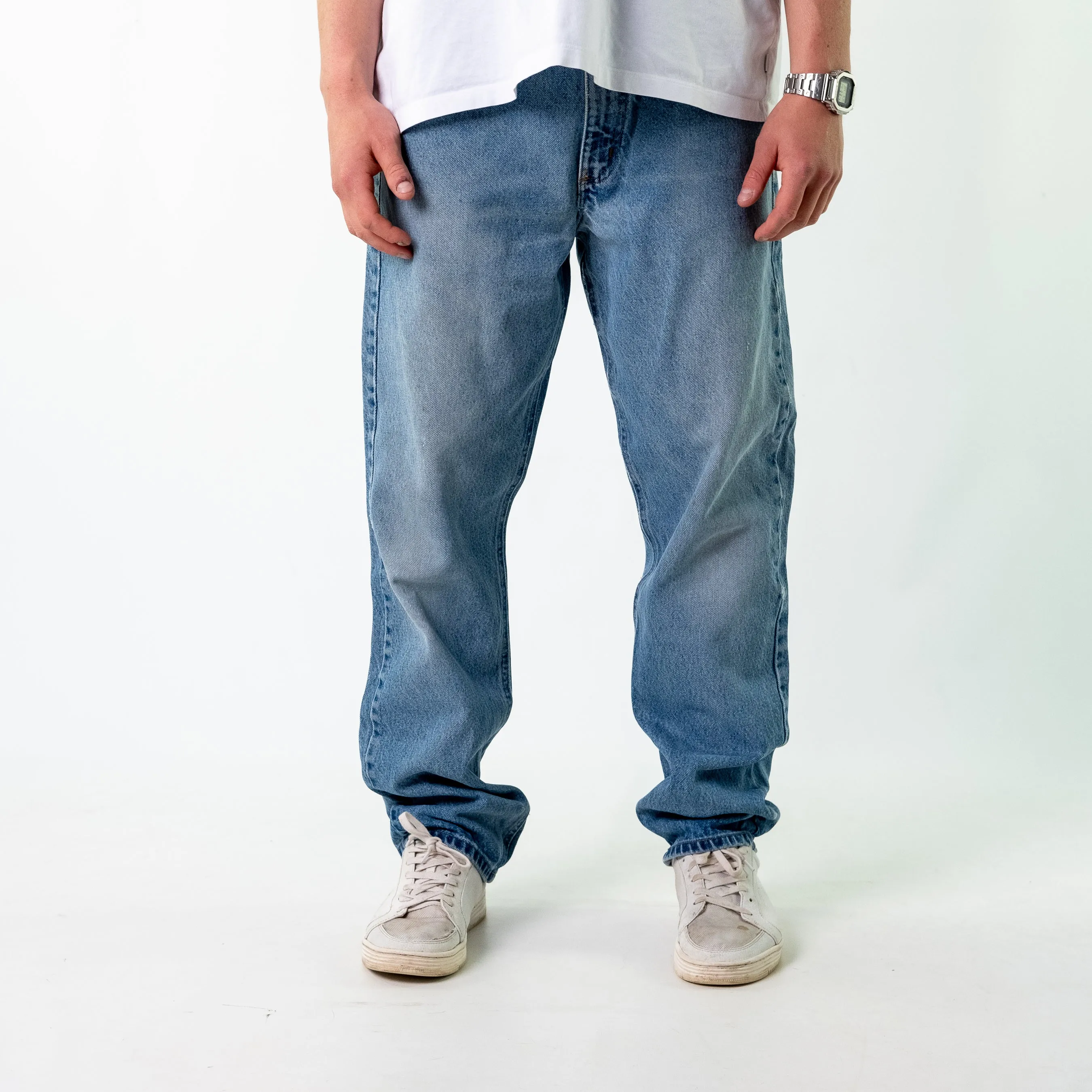 Light Blue 90s Carhartt Denim Carpenter Jeans Baggy Pants (38x32)