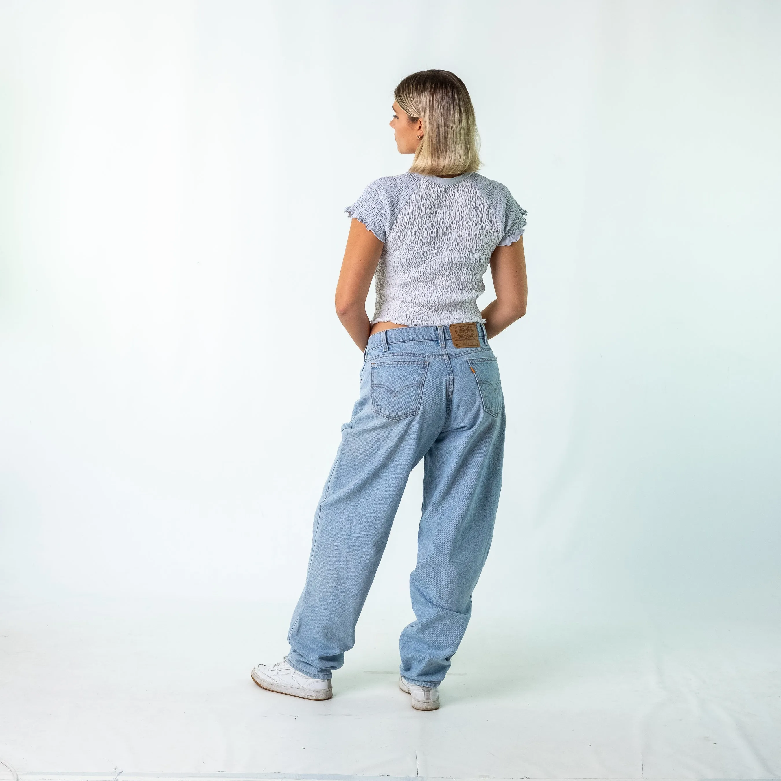 Light Blue 90s Levi's Denim Jeans Baggy Pants (32x32)
