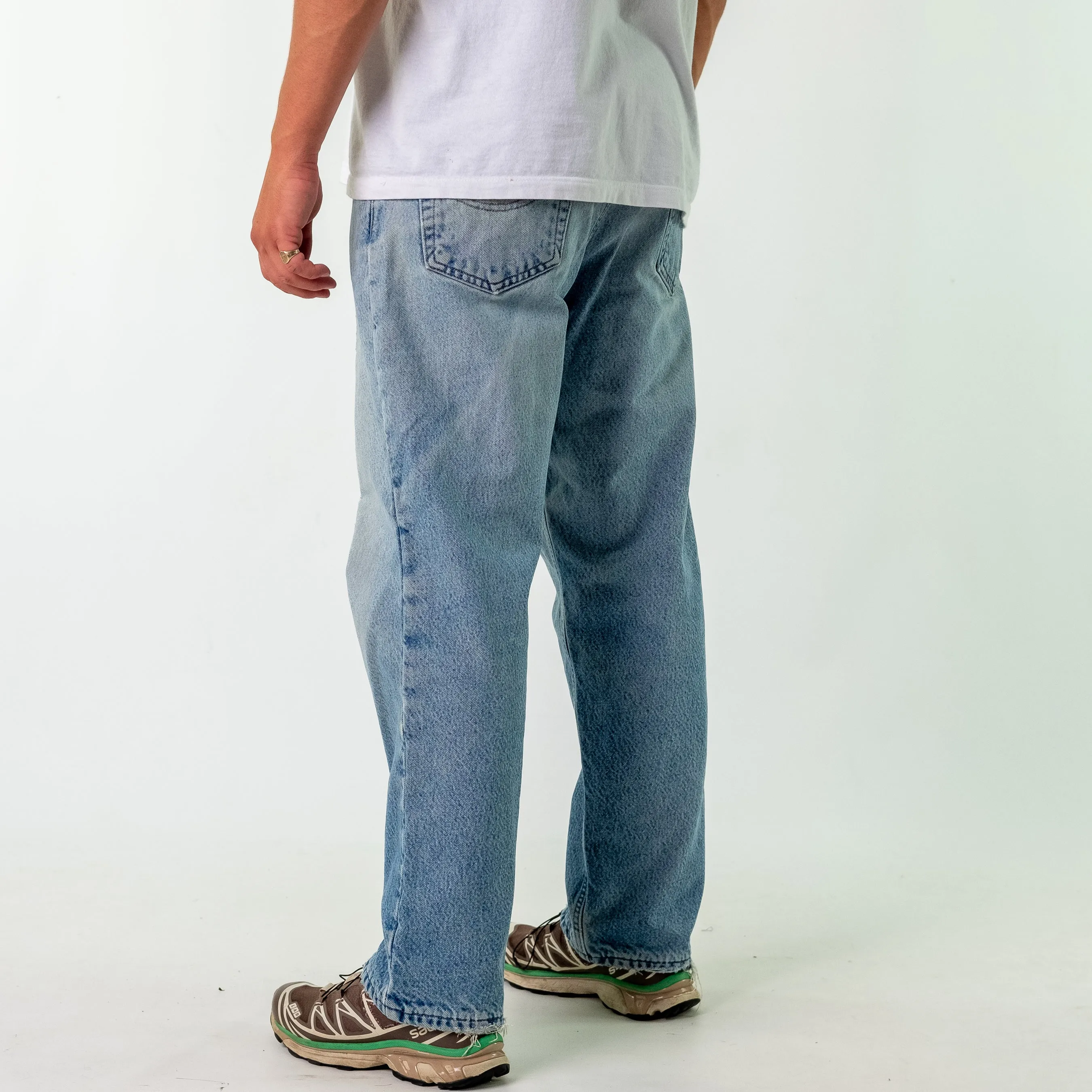 Light Blue y2ks Carhartt Denim Jeans Baggy Pants (34x30)
