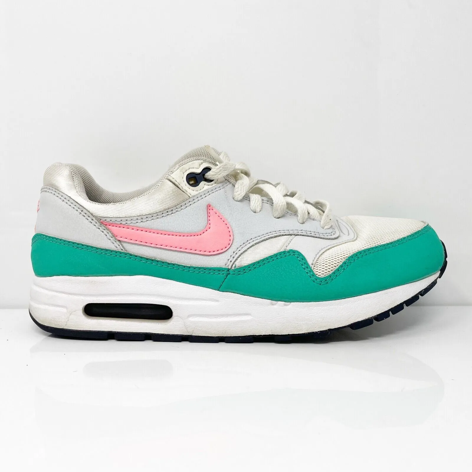Nike Boys Air Max 1 807602-105 White Running Shoes Sneakers Size 7Y