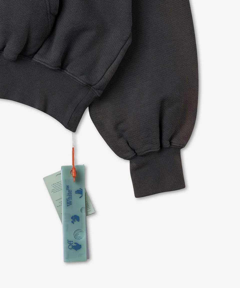 Off-White  |Street Style Long Sleeves Plain Cotton Logo Hoodies