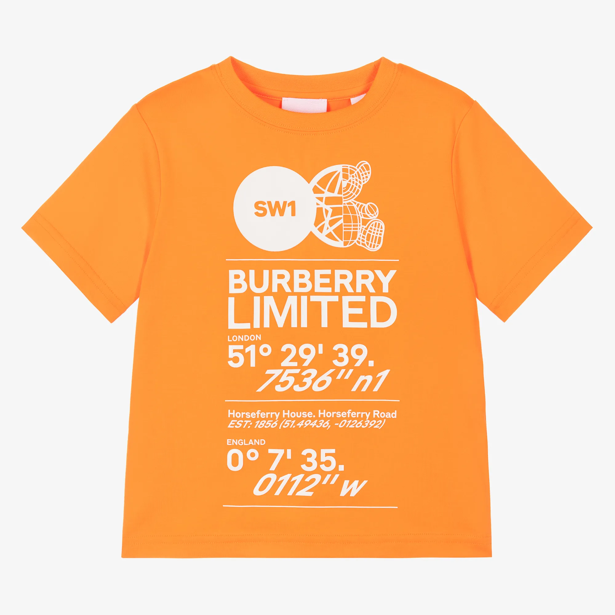 Orange Cotton Logo T-Shirt