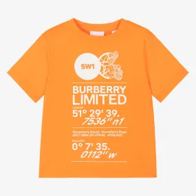 Orange Cotton Logo T-Shirt