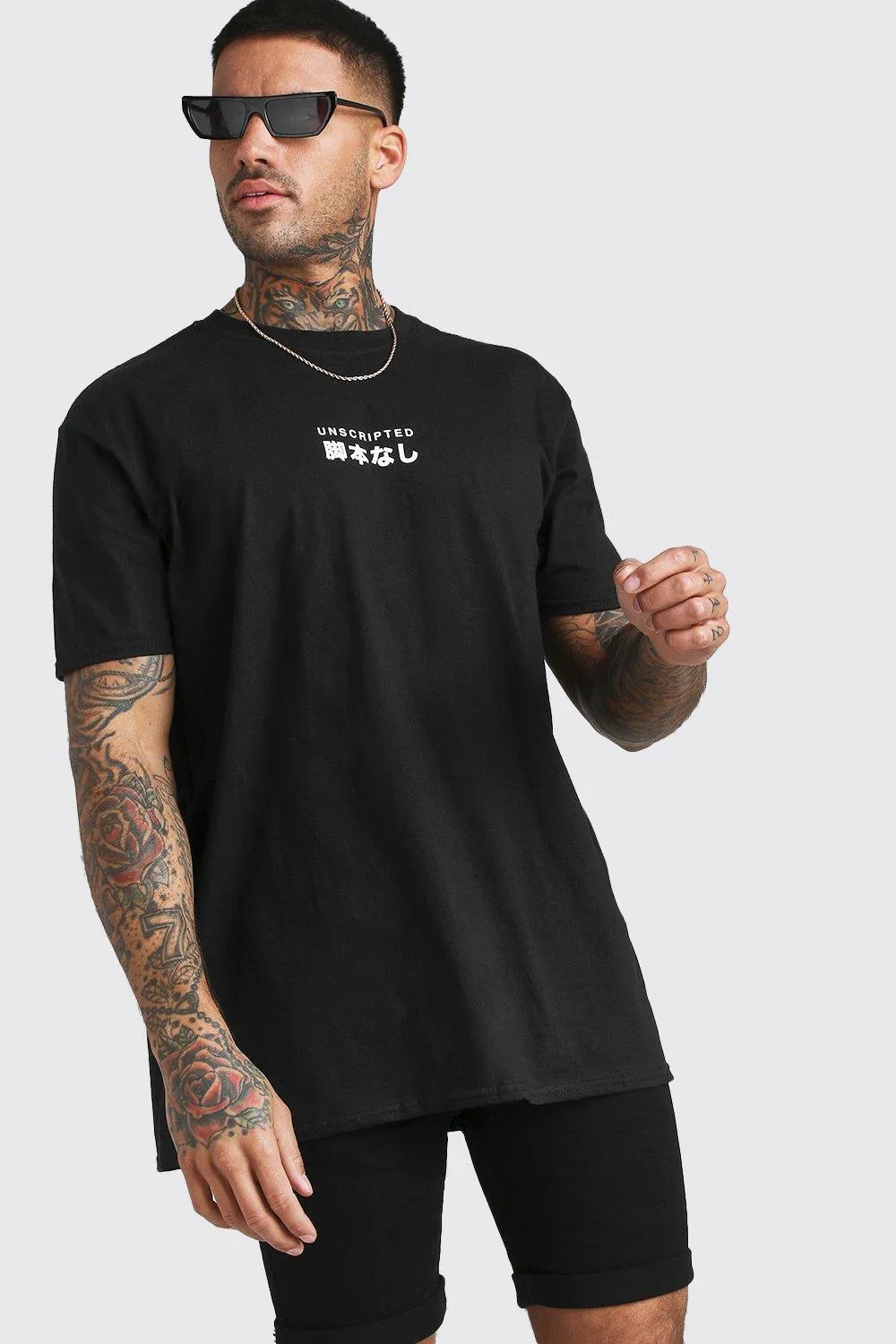 Oversized Slogan Graphic T-Shirt
