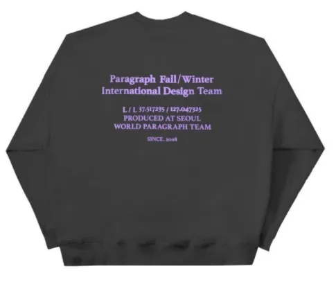 Paragraph  |Crew Neck Street Style Long Sleeves Hoodies & Sweatshirts
