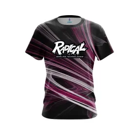 Radical Pink Motion Swirl CoolWick Bowling Jersey