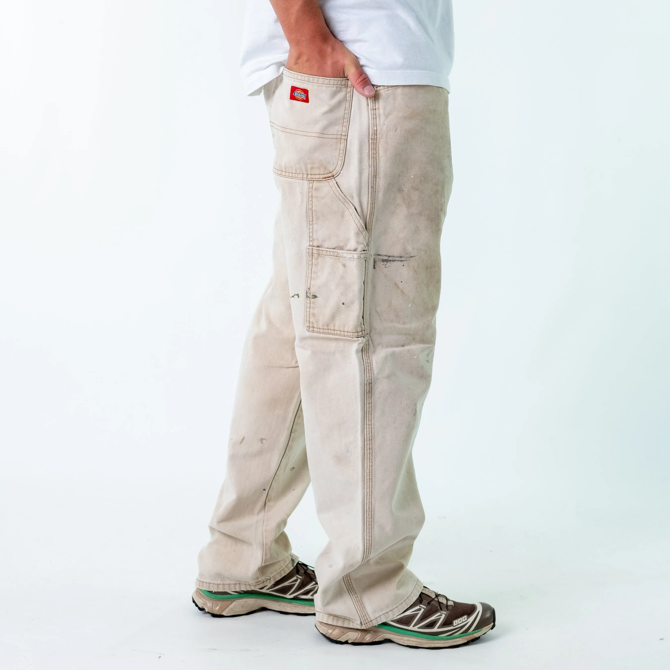 Tan 90s Dickies Denim Carpenter Jeans Baggy Pants (36x32)
