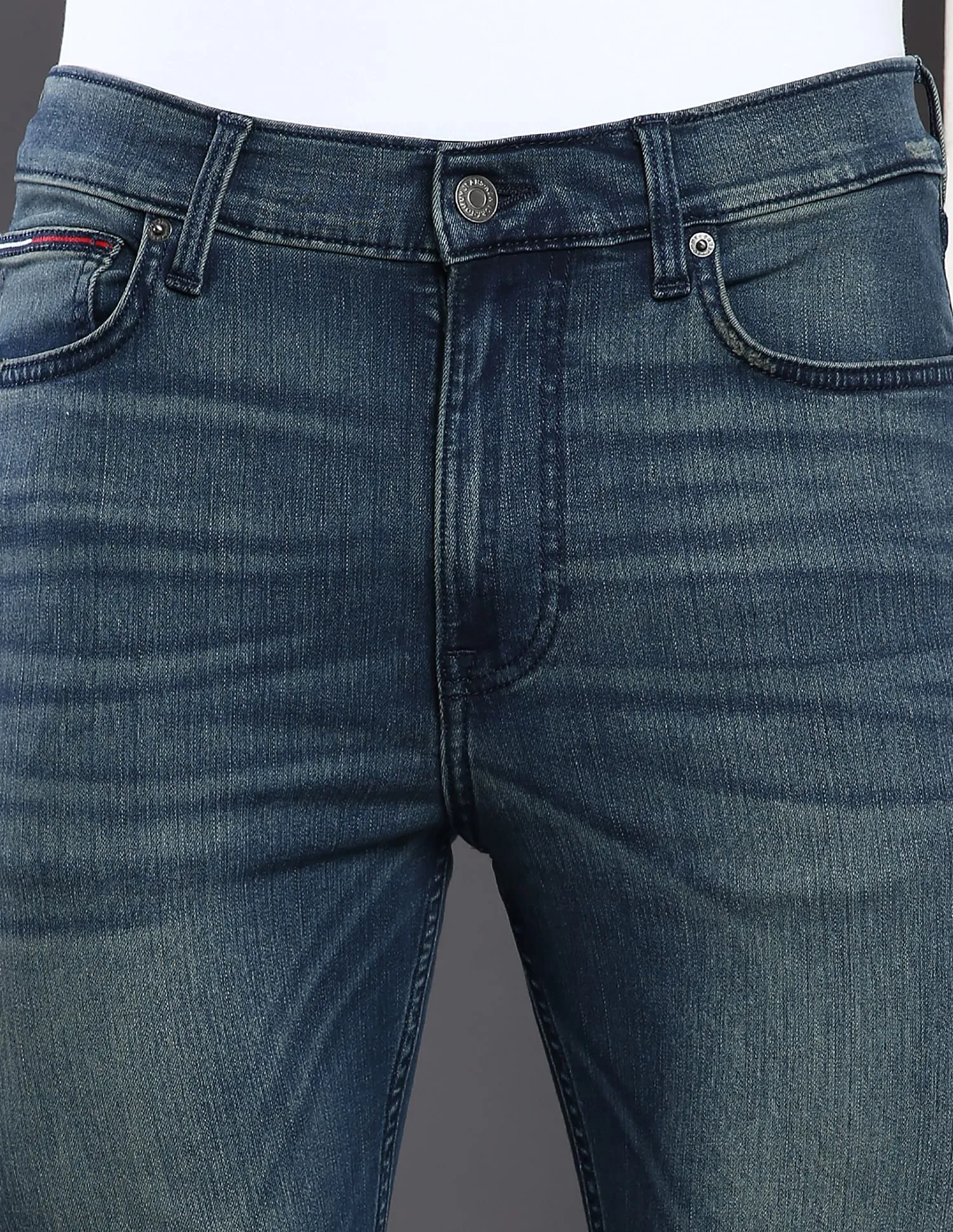Tommy Hilfiger Stone Wash Mid Rise Skinny Fit Jeans