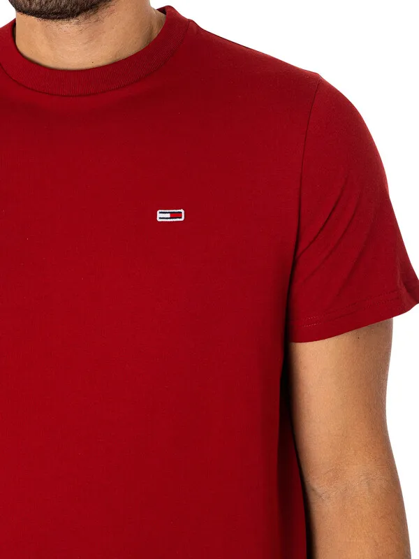 Tommy Jeans Slim Jersey T-Shirt - Magma Red