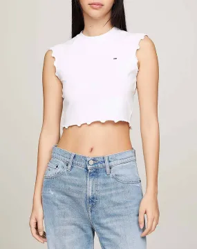 TOMMY JEANS TJW SLIM CRP BABYLOCK RIB TEE